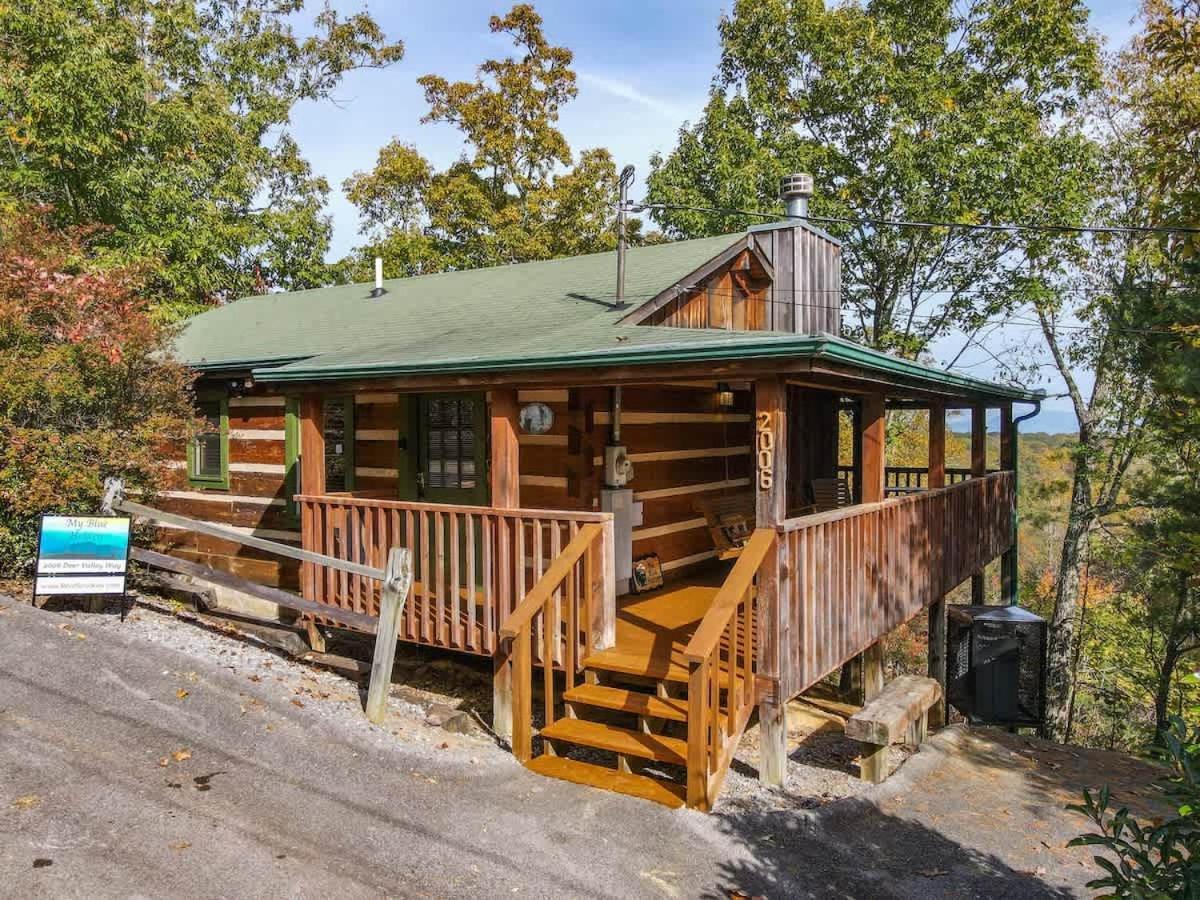 View! Cozy, Private, Fireplace, Hot Tub Log Cabin, Honeymoon! Sevierville Ngoại thất bức ảnh